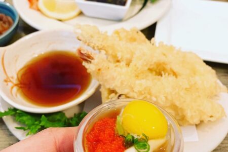 Fresh Oyster shot and Crispy Shrimp tempura